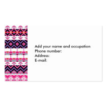 Pretty Pink Aztec Business Card Design