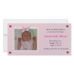 Pretty Pink Baby Announcement Photo Greeting Card