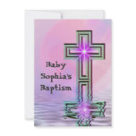 Pretty Pink Baptism / Christening Invitations