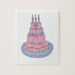 Pretty Pink Birthday Cake Puzzle