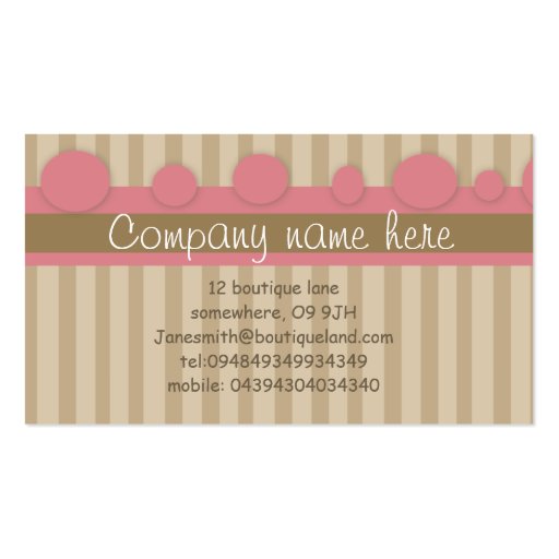 pretty pink:: business card