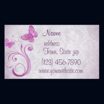Pretty Pink Butterflies Business Cards business cards