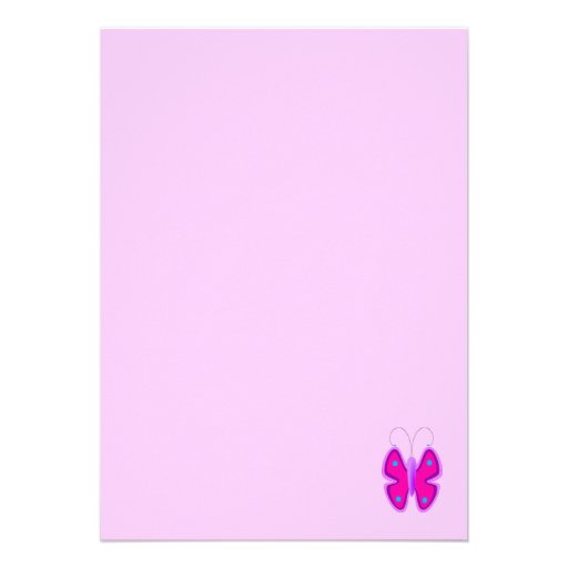 Pretty Pink Butterfly It's A Baby Girl Shower Custom Invitation