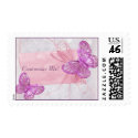 Pretty Pink Butterfly Postage Stamps stamp