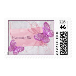 Pretty Pink Butterfly Postage Stamps