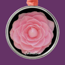 Pretty Pink Camellia Christmas Ornament ornaments