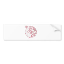 Pretty Pink Christmas Bauble bumper stickers by Ljrigg Pretty Pink Christmas Bauble bumper stickers