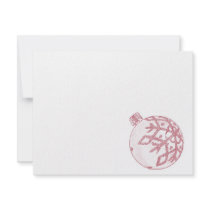 Pretty Pink Christmas Bauble Invitations