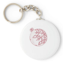 Pretty Pink Christmas Bauble Key Chains