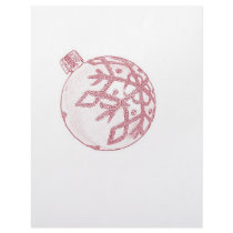 Pretty Pink Christmas Bauble Letterhead Template