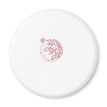 Pretty Pink Christmas Bauble Refrigerator Magnet