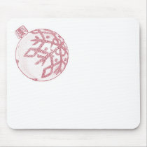 Pretty Pink Christmas Bauble Mouse Pads