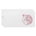 Pretty Pink Christmas Bauble Personalized Photo Card