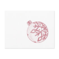 Recht rosa Weihnachtsflitter postkarten