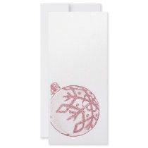 Pretty Pink Christmas Bauble Rack Card Design
