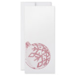 Pretty Pink Christmas Bauble Rack Card Design