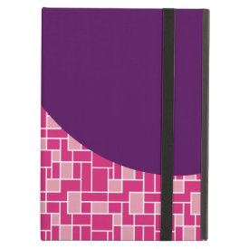 Pretty Pink Colorful Tiles Purple Wave Pattern iPad Covers