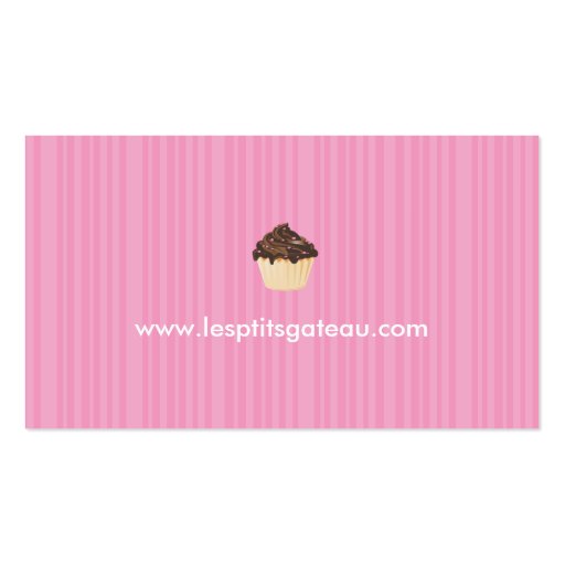 Pretty Pink Cupcake Business Card (back side)