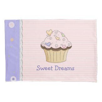 Pretty Pink Cupcake Pillow Case