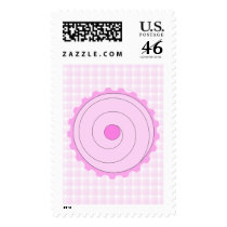 Pretty Pink Cupcake. Postage Stamp