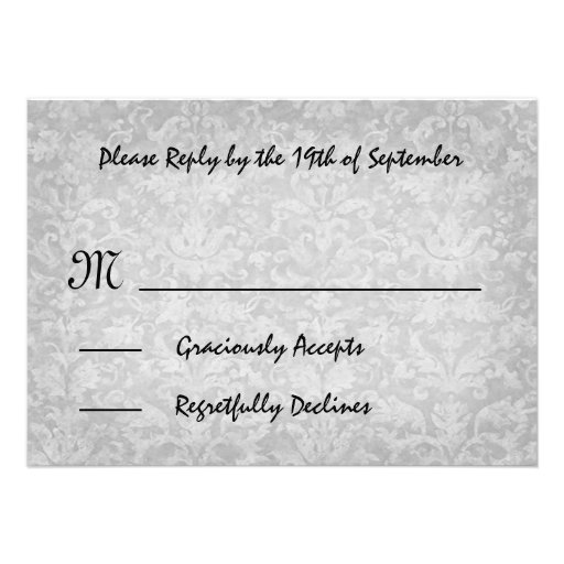 Pretty Pink Daisies RSVP Wedding Response Card Personalized Invites