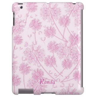 Pretty Pink Dandelion iPad Case