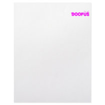Pretty Pink Doofus Letterhead Design