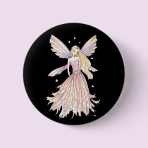 Pretty Pink Fairy Pin by Molly Harrison buttons