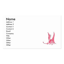 Pretty Pink Fantasy Dragon Business Card Templates