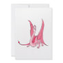 Pretty Pink Fantasy Dragon Personalized Invitation