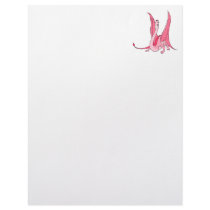 Pretty Pink Fantasy Dragon Letterhead Template