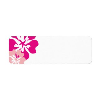 Pretty Pink Flowers Blank labels