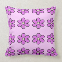 Pretty Pink Flowers Decorative Pillow