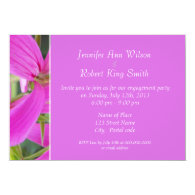 Pretty pink flowers engagement party invitations personalized invite