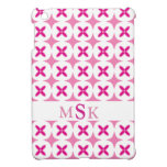 Pretty Pink Flowers Pattern With 3 Monograms Case For The iPad Mini