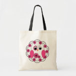Pretty Pink Flowers & White Owl Tote Bag