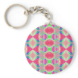pretty pink fractal keychain