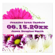 Pretty Pink Gerber Daisy and Purple Wedding Set Announcement