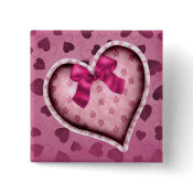 Pretty Pink Heart button
