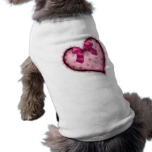 Pretty Pink Heart Doggie T-shirt