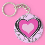 Pretty Pink Heart keychains