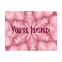 Pretty Pink Invitation Postcard