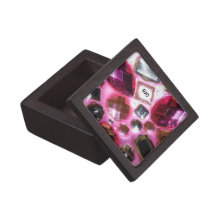 Pretty Pink Jewel Bling Premium Trinket Boxes