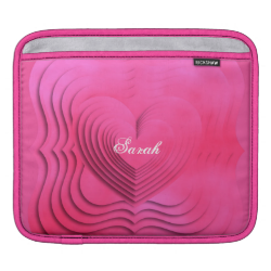 Pretty Pink Love Heart 3D Design Sleeve For iPads
