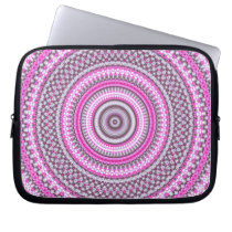 Pretty Pink Mandala pattern laptop sleeve laptop sleeves