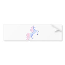 pretty pink mane unicorn bumper stickers