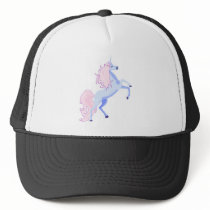 pretty pink mane unicorn trucker hat