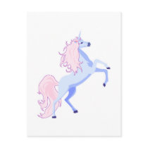 pretty pink mane unicorn post cards