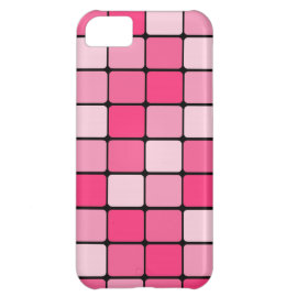 Pretty Pink Mosaic Tile Pattern Gifts for Her iPhone 5C Covers