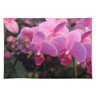 pretty pink orchid flowers placemats